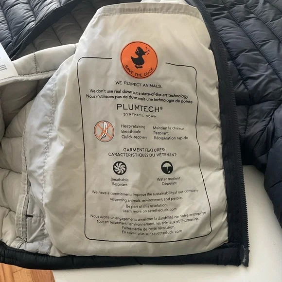 SAVE THE DUCK Men's XL Dark Blue Puffer Jacket - Picture 8 of 13